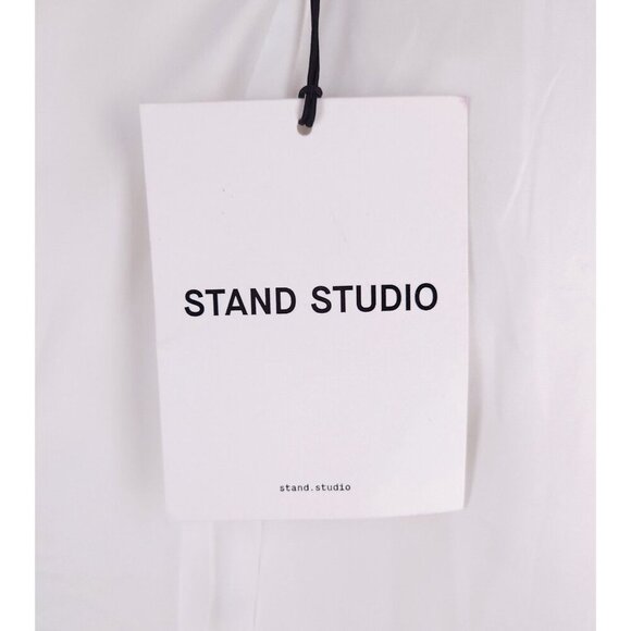 Stand Studio Faux-Leather Jacinda Puffy Jacket Size 34 US 2 XS Womens White $430 - Picture 11 of 15